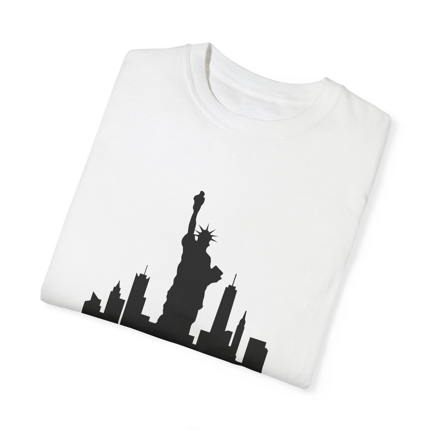 New York Skyline Graphic T-Shirt - Unisex Garment-Dyed Tee for City Lovers - 12002