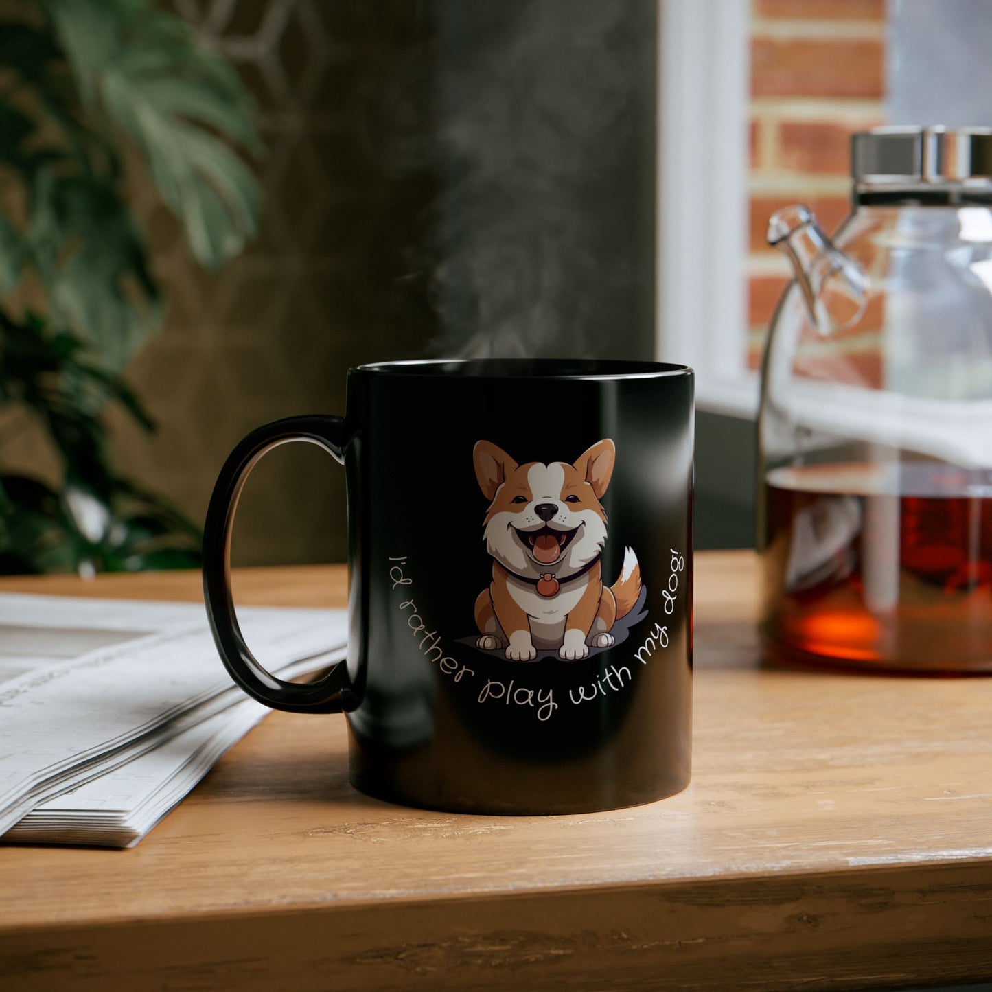 Corgi Lover's Black Mug - Perfect Gift for Dog Owners, Pet Lovers, Coffee Lovers, Corgi Gifts, Funny Dog Mug - 14079