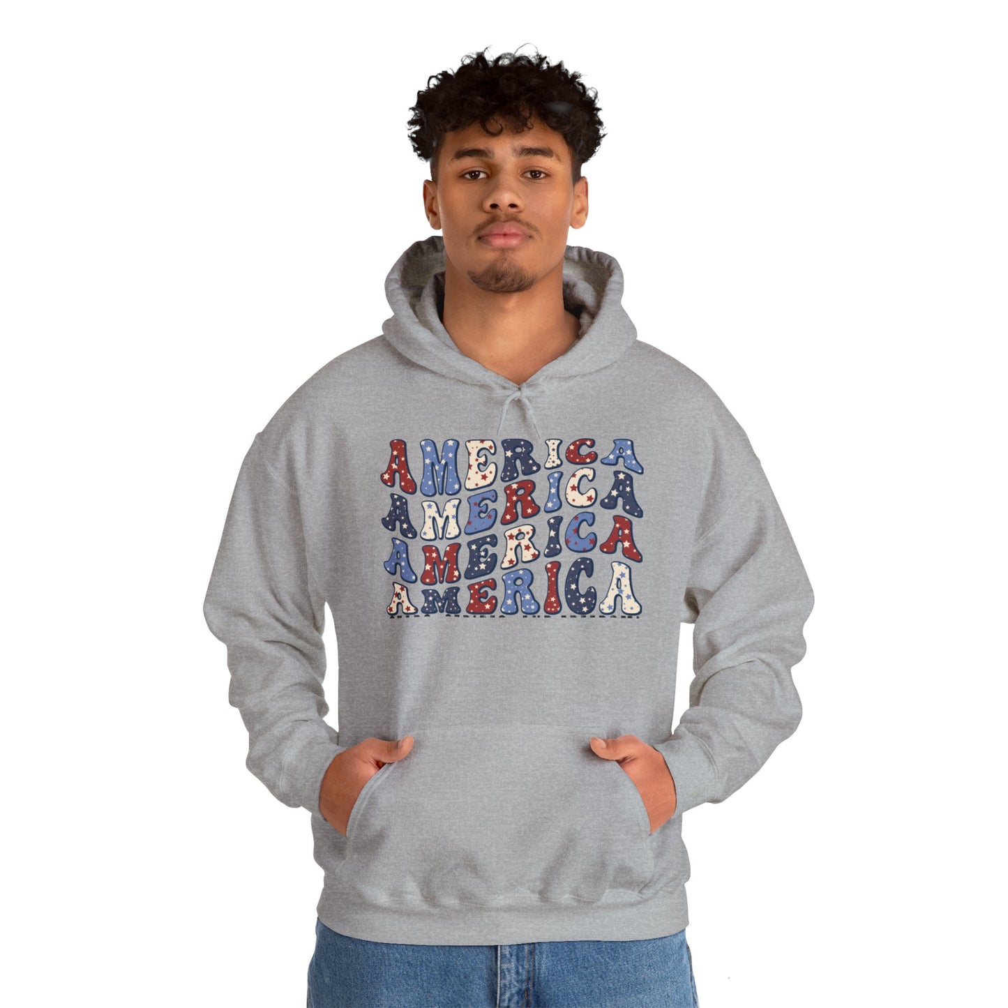 July 4, America - Unisex Heavy Blend™ Hooded Sweatshirt