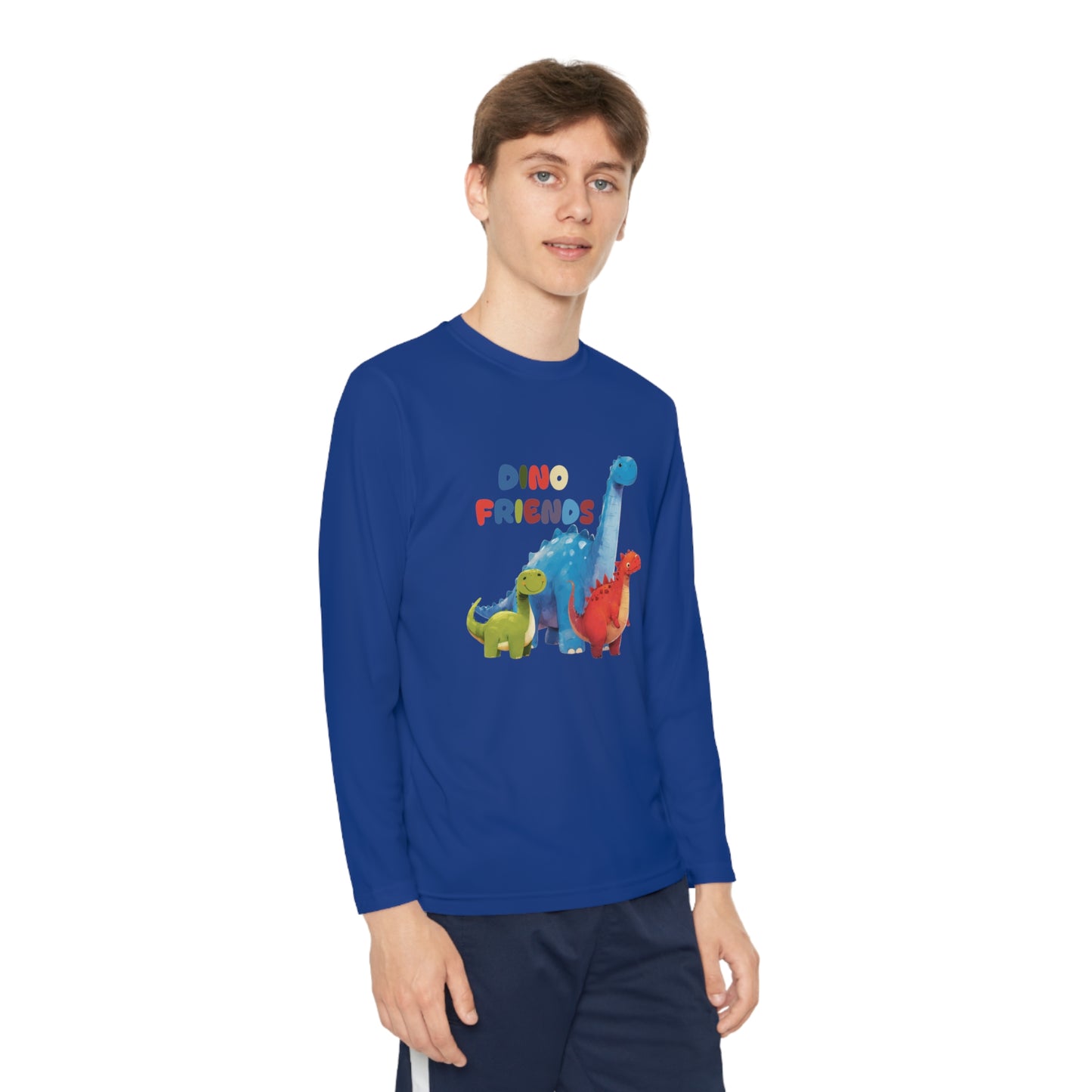 Dino Friends in Gobi - Youth Long Sleeve Competitor Tee