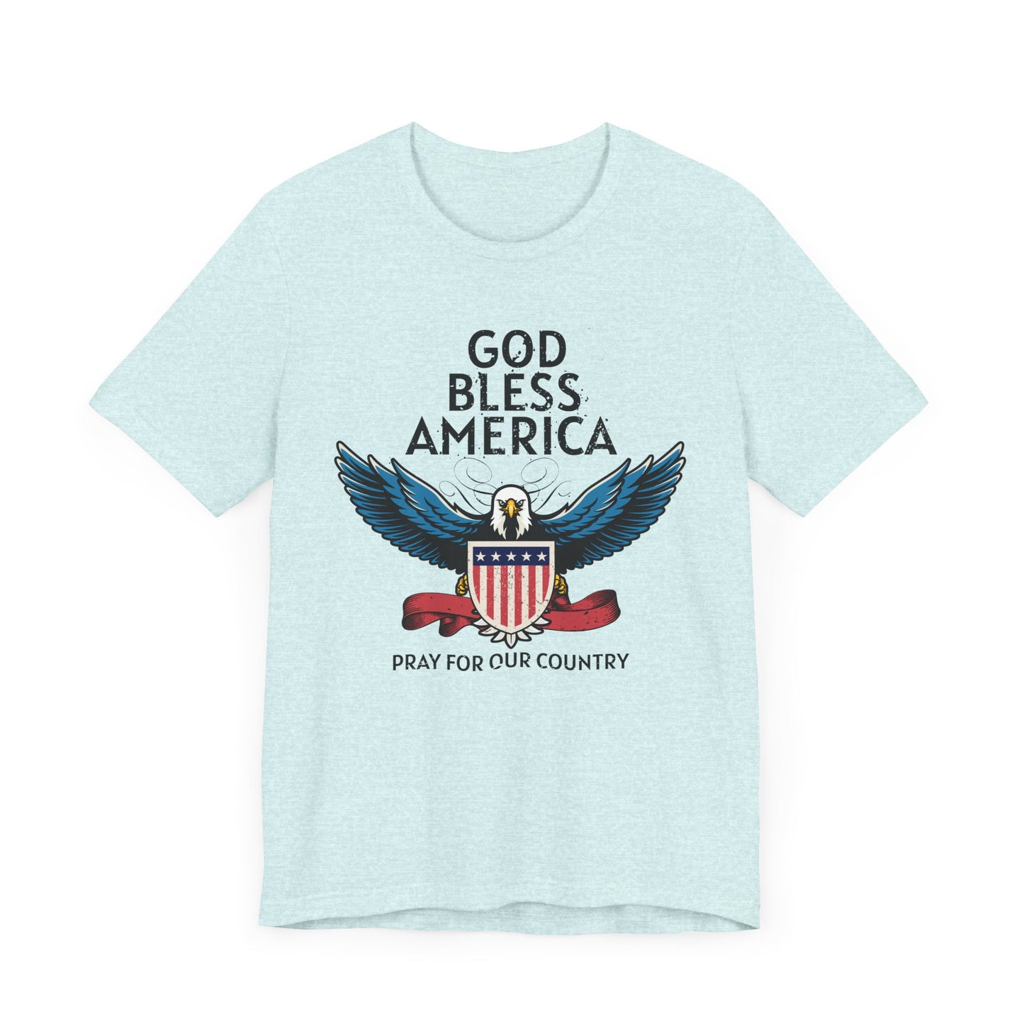 God Bless America Unisex Tee | Patriotic Shirt, American Eagle Design, Casual Wear, Independence Day, Gifts for Veterans - 13786