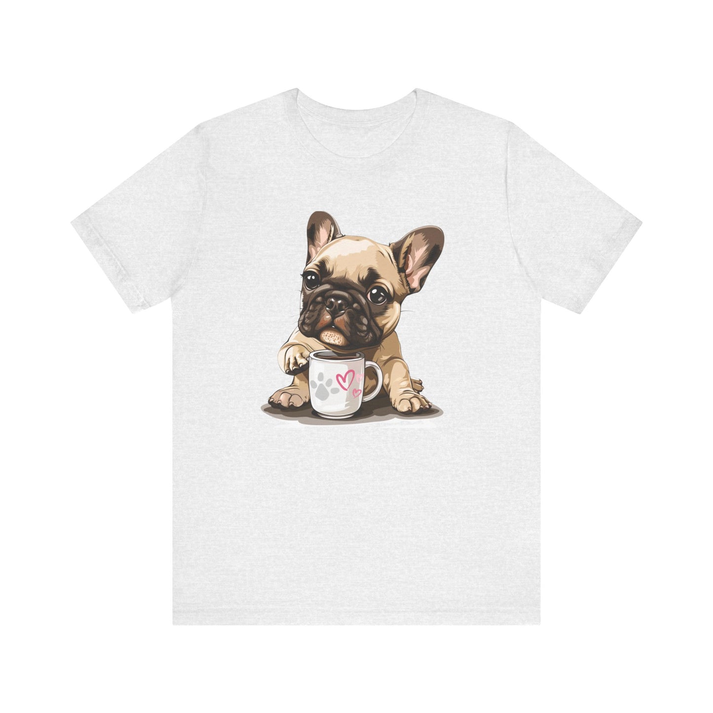 Morning Brew with Frenchie - Unisex Jersey Short Sleeve Tee