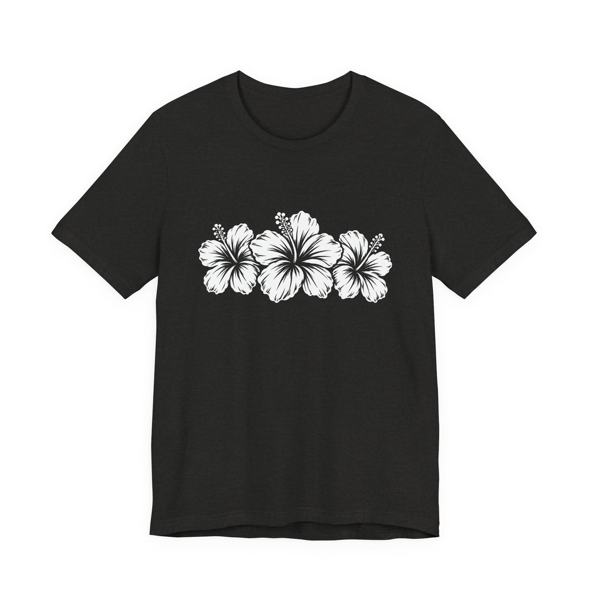 Hibiscus Floral T-Shirt,  Tropical Flower Graphic Tee - 14995
