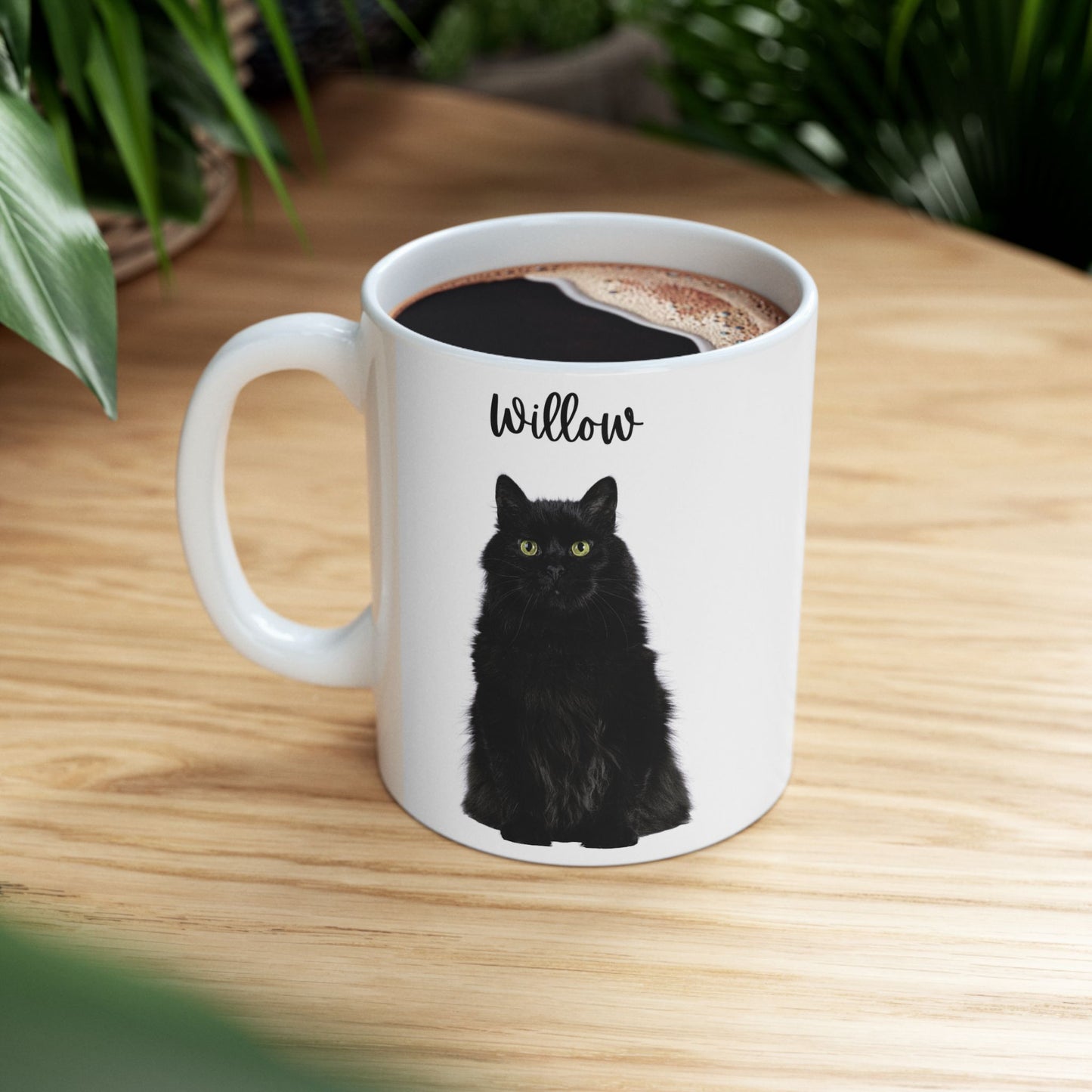 Personalised Cat Ceramic Mug, Modern Coffee Cup, Gift for Cat Lovers, Unique Home Decor - 14207