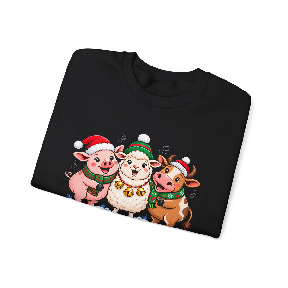 Christmas Farm Animal Friends Sweatshirt, Cute Holiday Crewneck - 14560