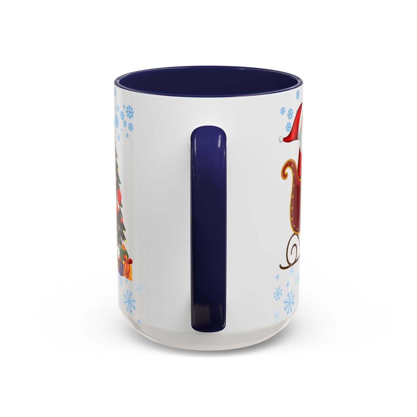 Christmas Letter M for Megan, Customizable - Accent Coffee Mug (11, 15oz)