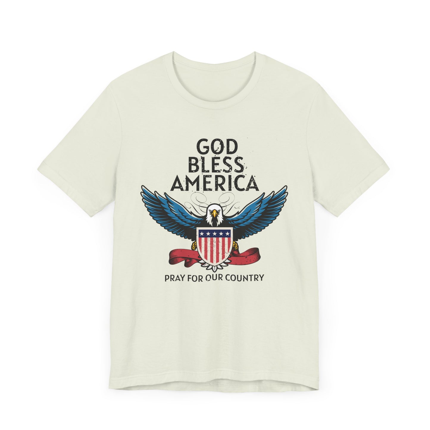 God Bless America Unisex Tee | Patriotic Shirt, American Eagle Design, Casual Wear, Independence Day, Gifts for Veterans - 13786