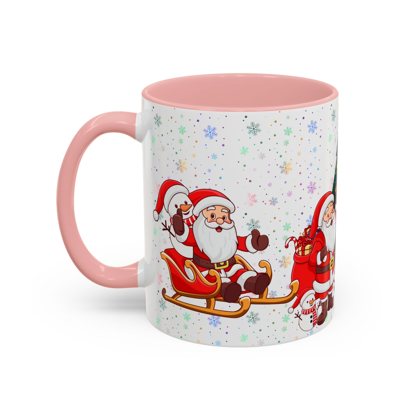 Christmas Party, Santa, Snowman & Reindeer - Accent Coffee Mug (11, 15oz) - 10427