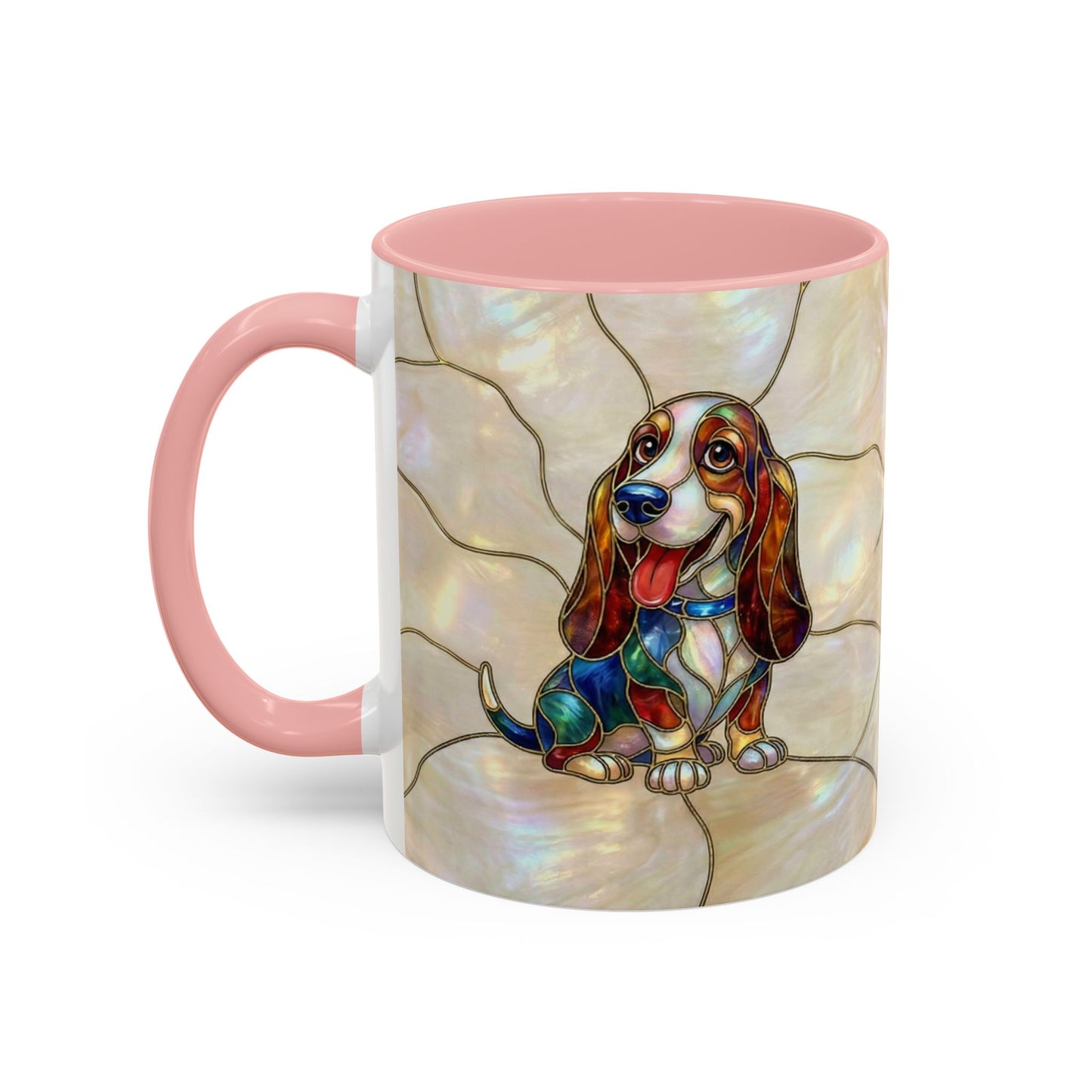 Basset Hound Stained Glass Accent Coffee Mug (11/15oz) - 14520