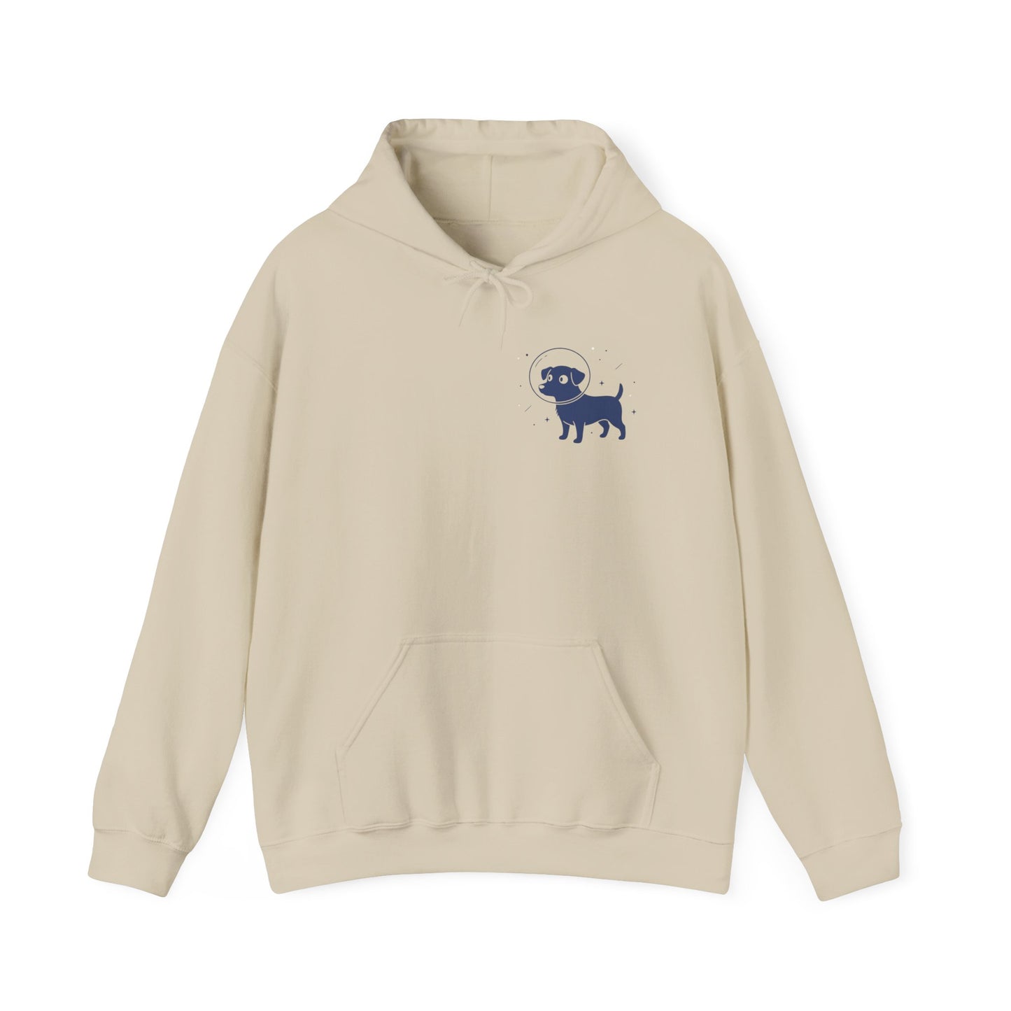 Dog in Space Hoodie – Space Puppy Graphic Hooded Sweatshirt, Unisex Heavy Blend™ - 14679