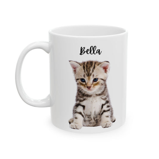 Cute Pet Ceramic Mug for Animal Lovers, Cat/ Dog Coffee Cup, Personalized Gift for Birthdays, Holidays, Home Decor - 14192