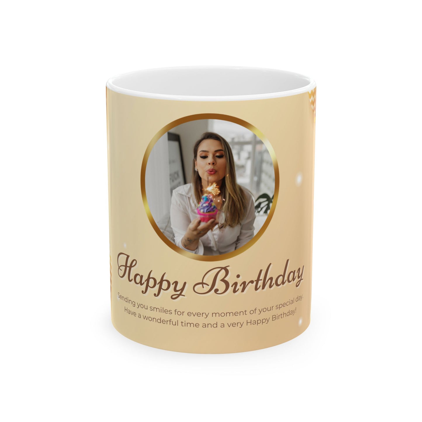 Happy Birthday Ceramic Mug, Customized Birthday Gift, Celebration Mug, Unique Birthday Present, Festive Coffee Cup - 13981