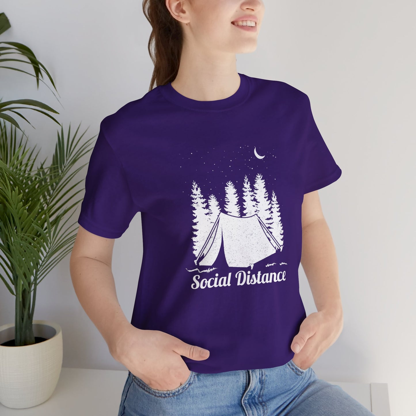 Camping: Social Distance - Unisex Jersey Short Sleeve Tee