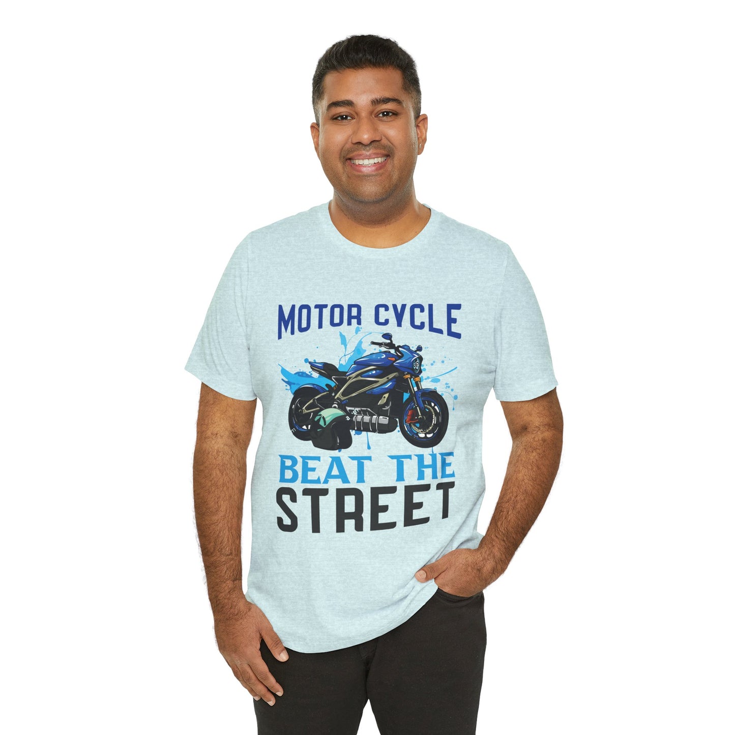 Motorcycle, Beat The Street - Unisex Jersey Short Sleeve Tee - 13596