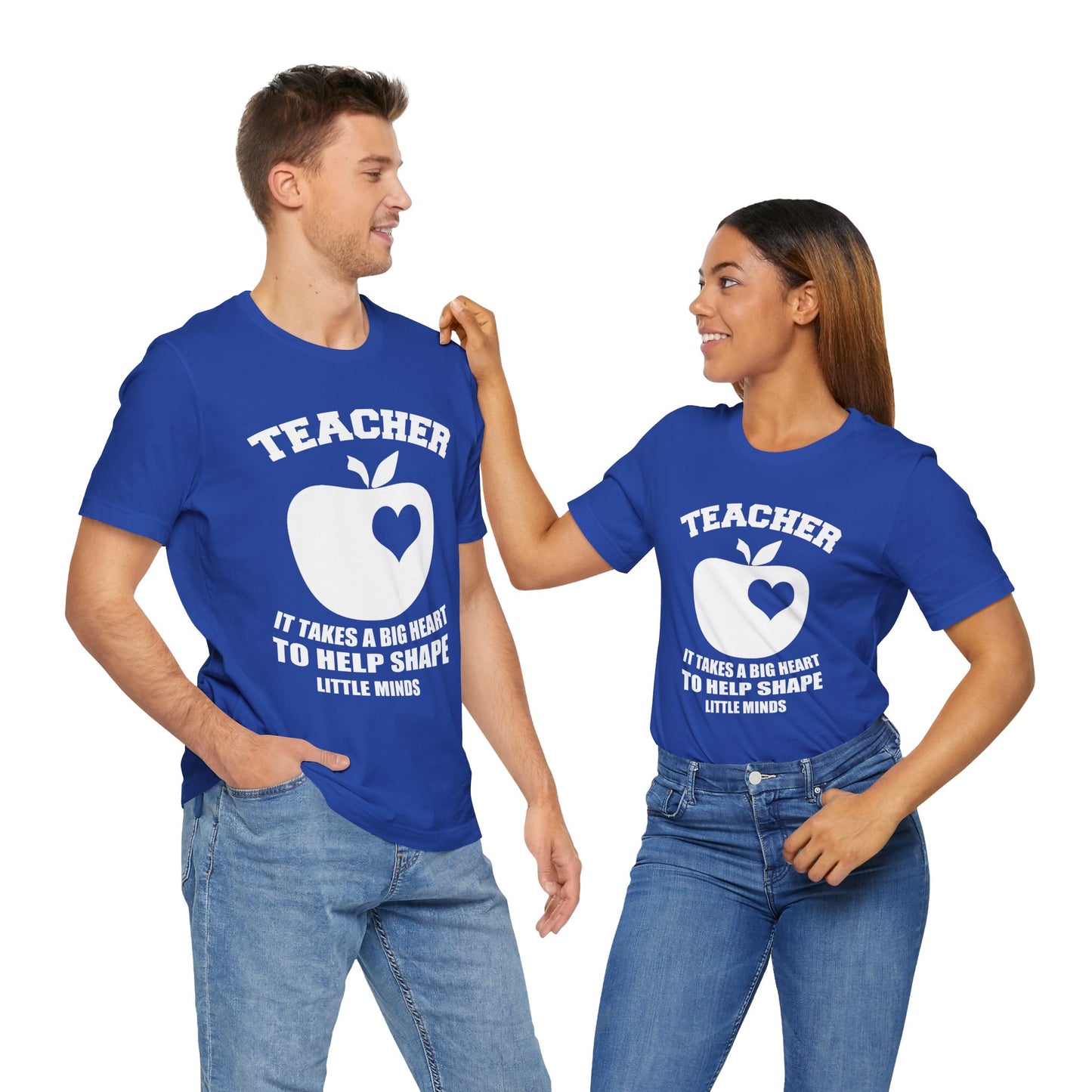 Teacher: It Takes A Big Heart To Help Shape Little Minds - Unisex Jersey Short Sleeve Tee - 13392