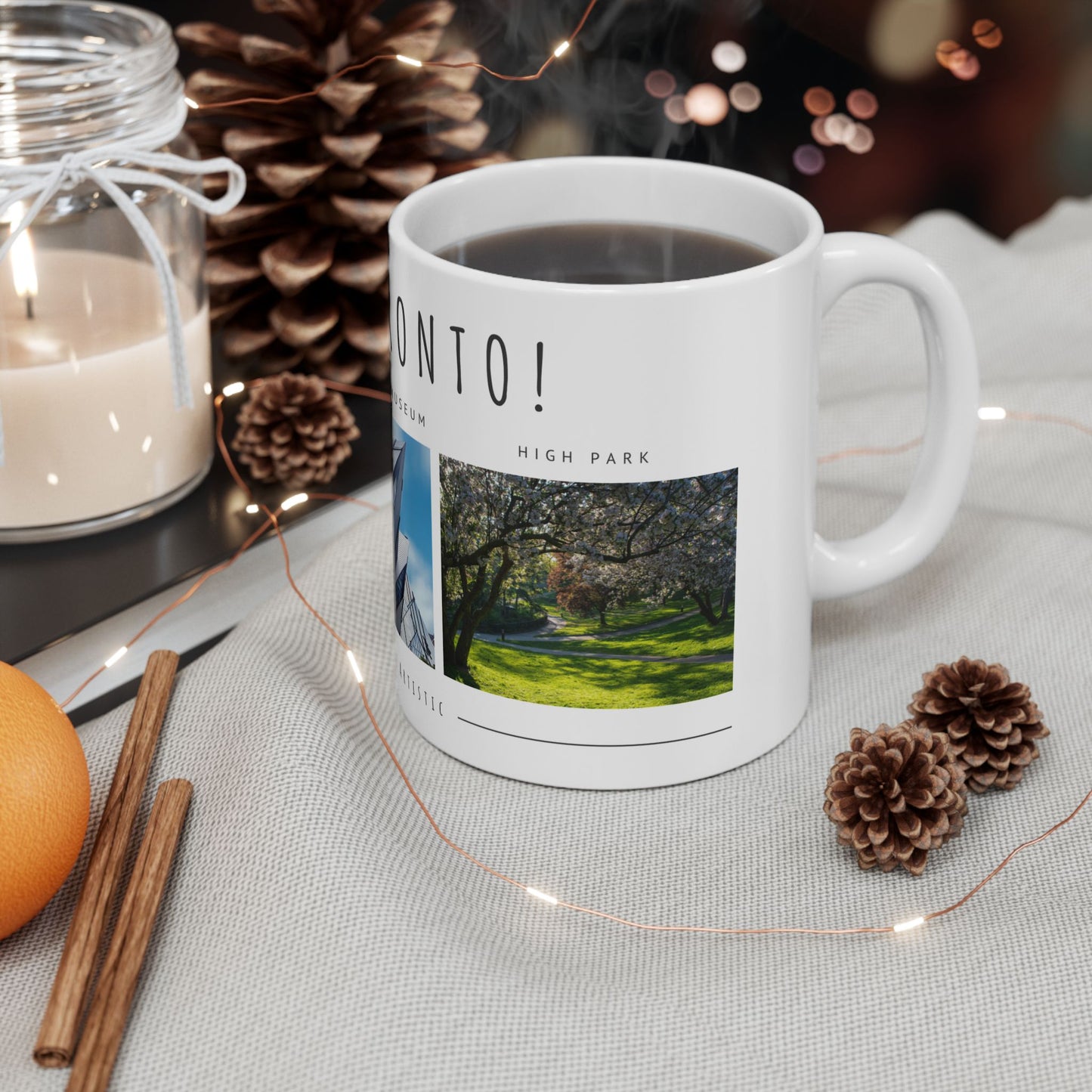 Hello Toronto Ceramic Mug - 11oz & 15oz, Perfect Gift for Travelers & City Lovers - 12020