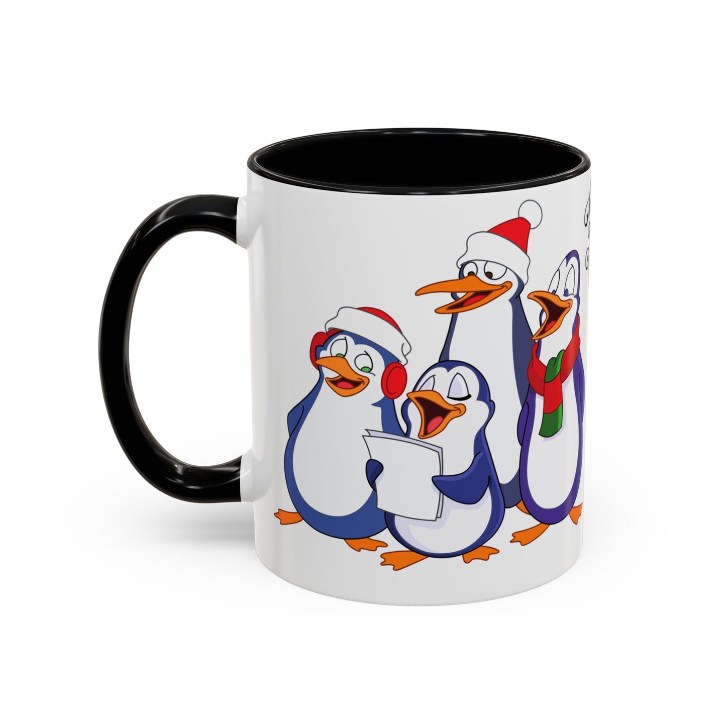 Penguins, Happy New Year - Accent Coffee Mug (11, 15oz) - 10291