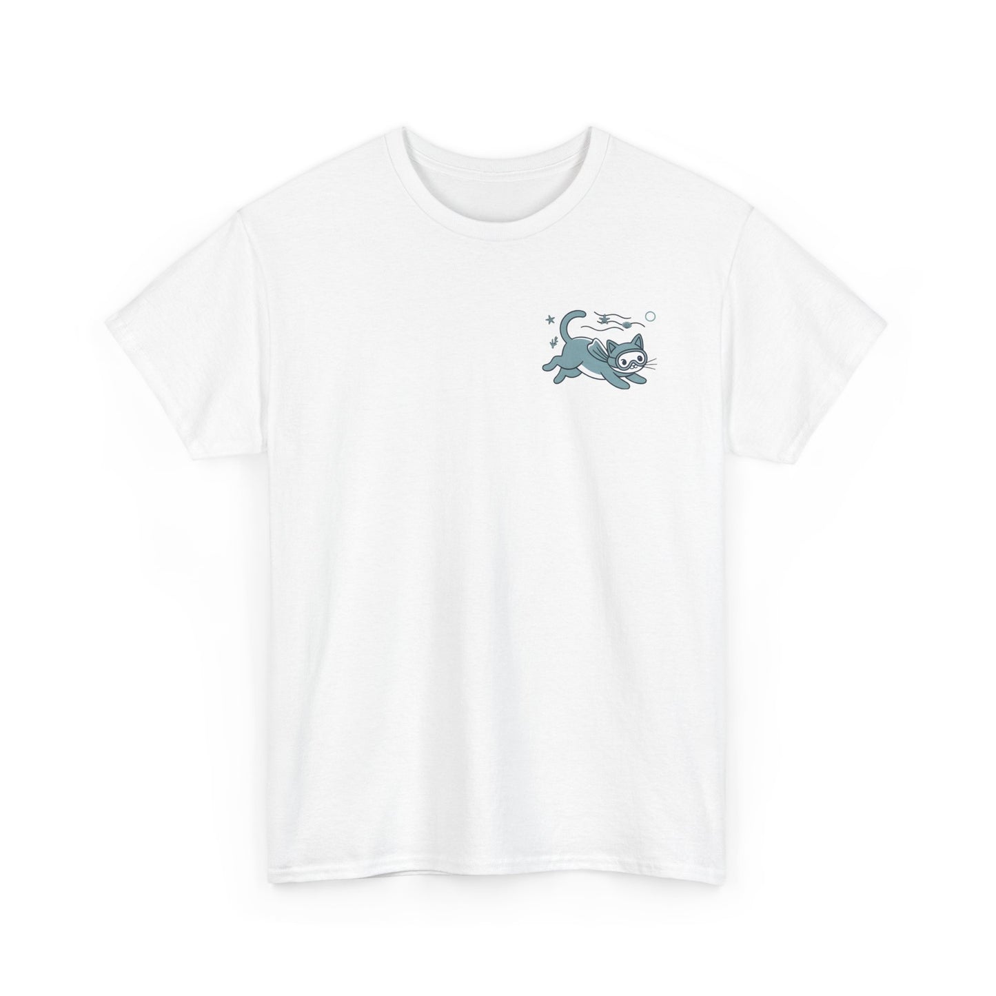 Sea Cats T-Shirt — Cute Underwater Cat Graphic Tee, Ocean Cat Lover Gift - 14869