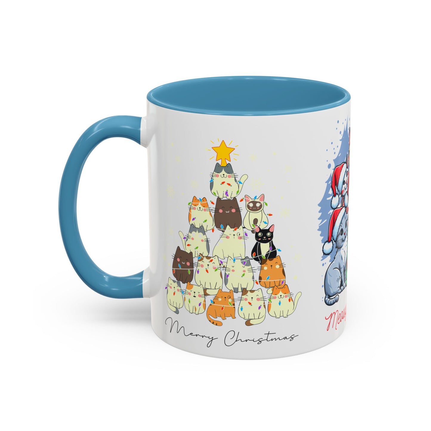 Meowy Christmas - Accent Coffee Mug (11, 15oz)