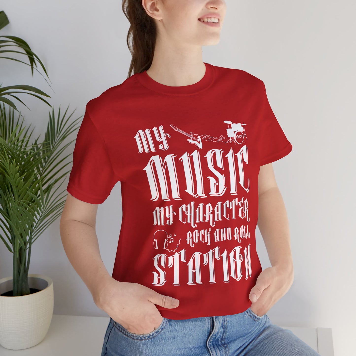 My Music My Character, Rock & Roll Station - Unisex Jersey Short Sleeve Tee