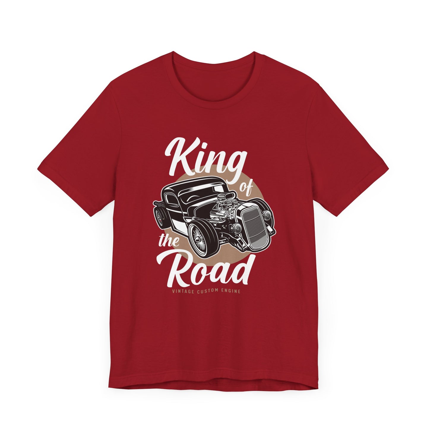 King of the Road, Vintage Custom Engine - Unisex Jersey Short Sleeve Tee