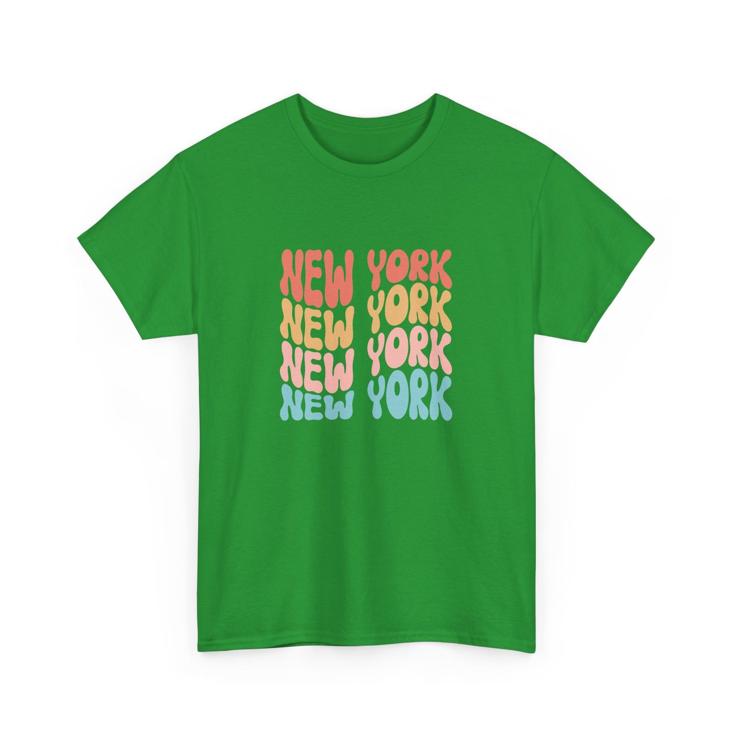 Retro New York Unisex Heavy Cotton Tee - Casual Streetwear Style - 12003