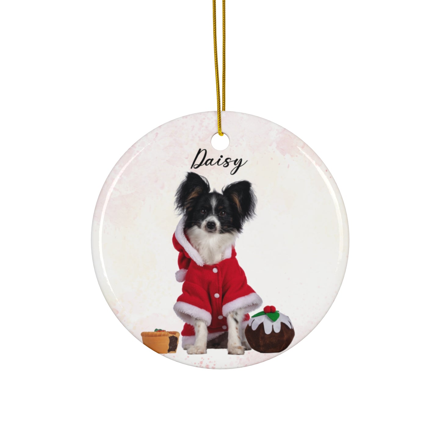 Christmas, Dogs & Cats, Customizable - Ceramic Ornament, 4 Shapes - 10119