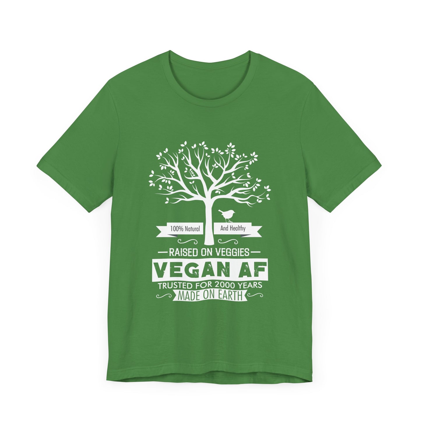 Vegan: 100% Natural And Healthy, Raised By Veggies - Unisex Jersey Short Sleeve Tee - 12396