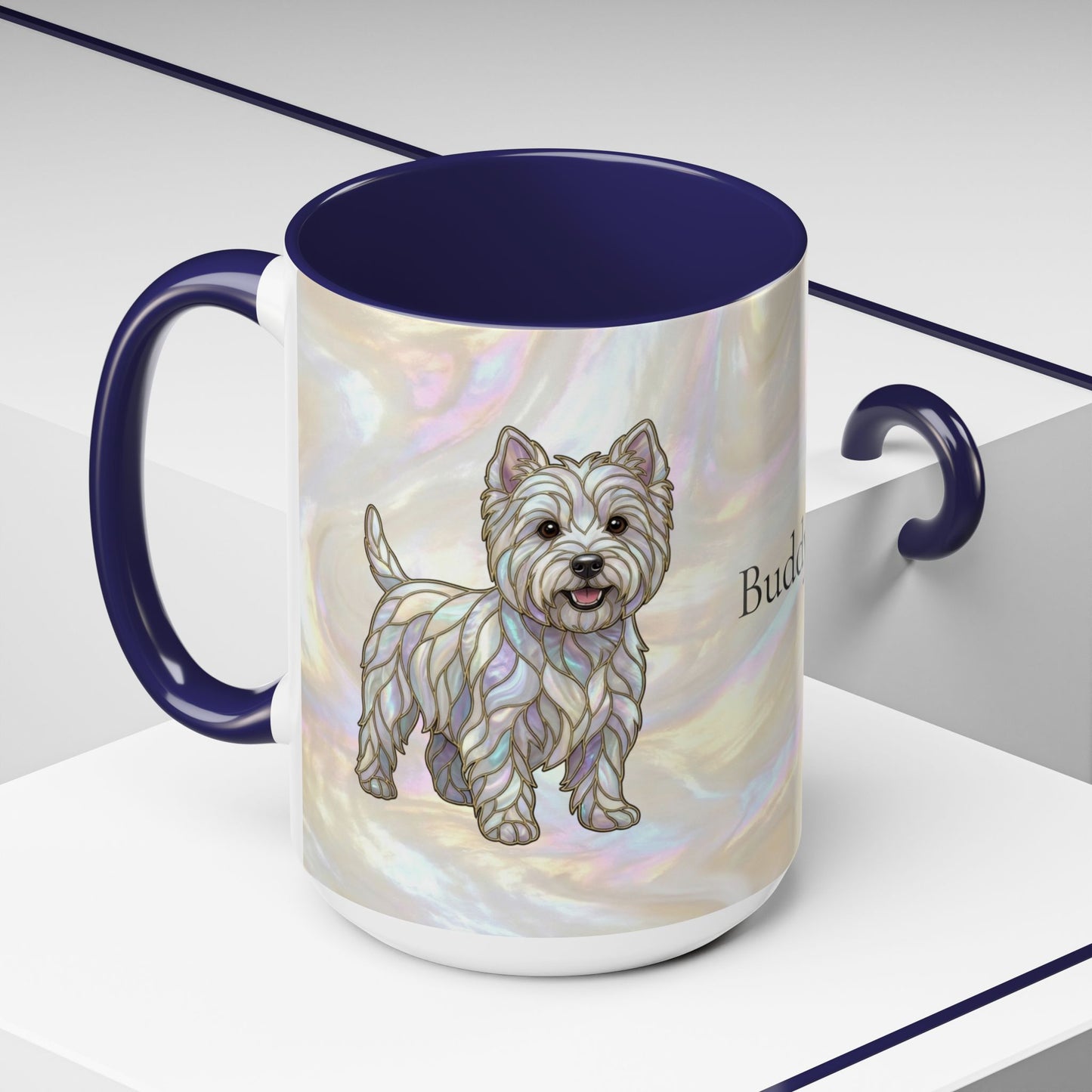Westie Accent Coffee Mug – Stained Glass Design 11/15oz - 14650