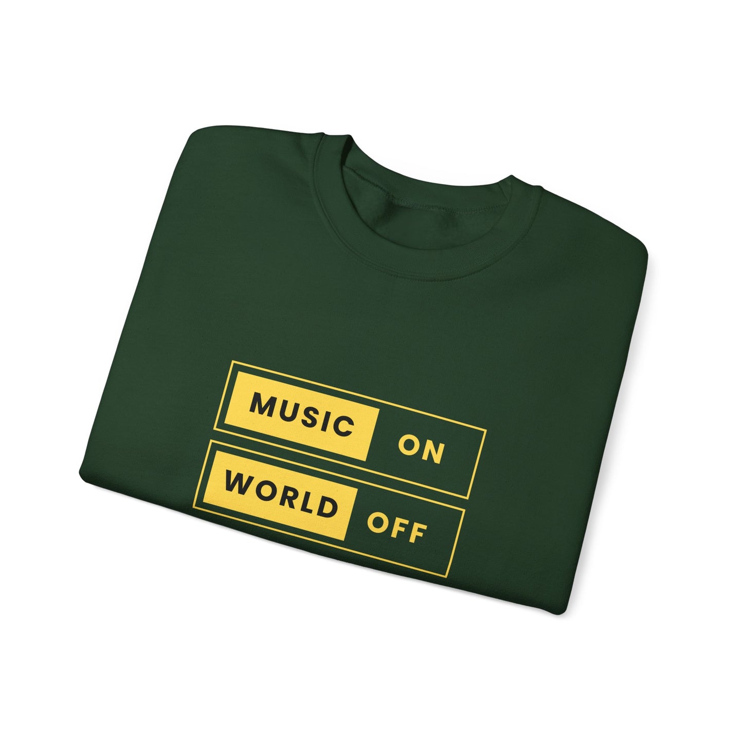 Music On, World Off - Unisex Heavy Blend™ Crewneck Sweatshirt - 10603