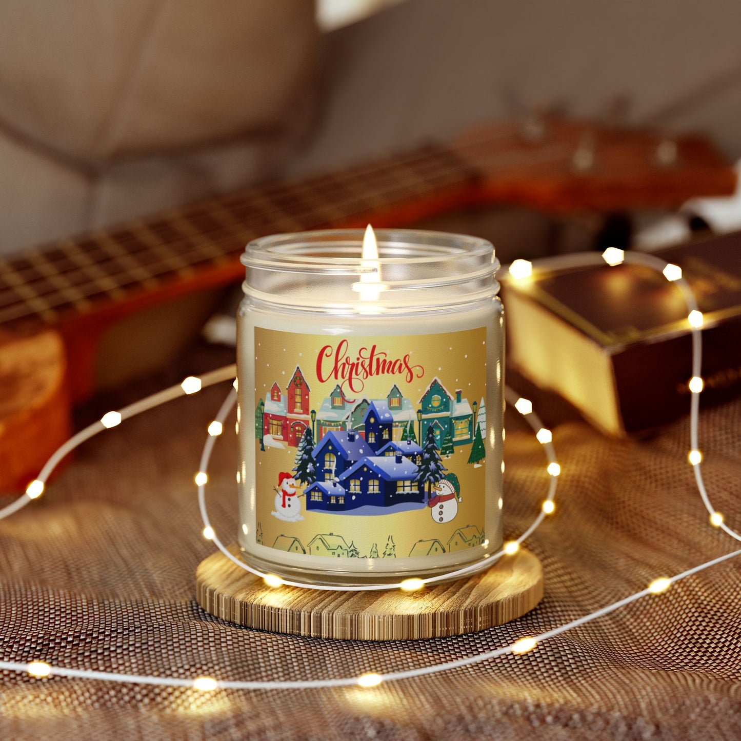 Christmas House - Scented Candles, Coconut Apricot Wax (4oz, 9oz)