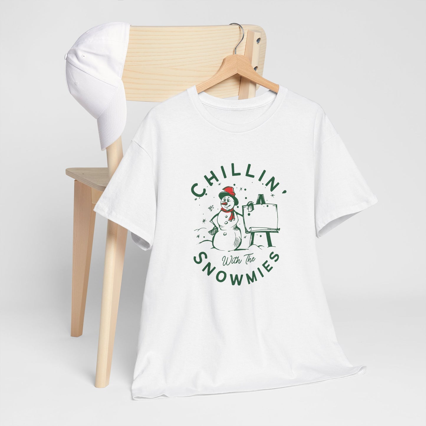 Chillin' With Snowmies - Unisex Heavy Cotton Tee - 10533