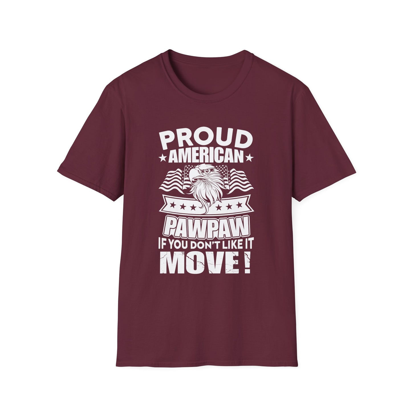 Proud American Pawpaw T-Shirt, Unisex Tee for Grandfather, Father's Day Gift, Casual Wear, Patriotic Shirt, Comfortable Tee - 13787