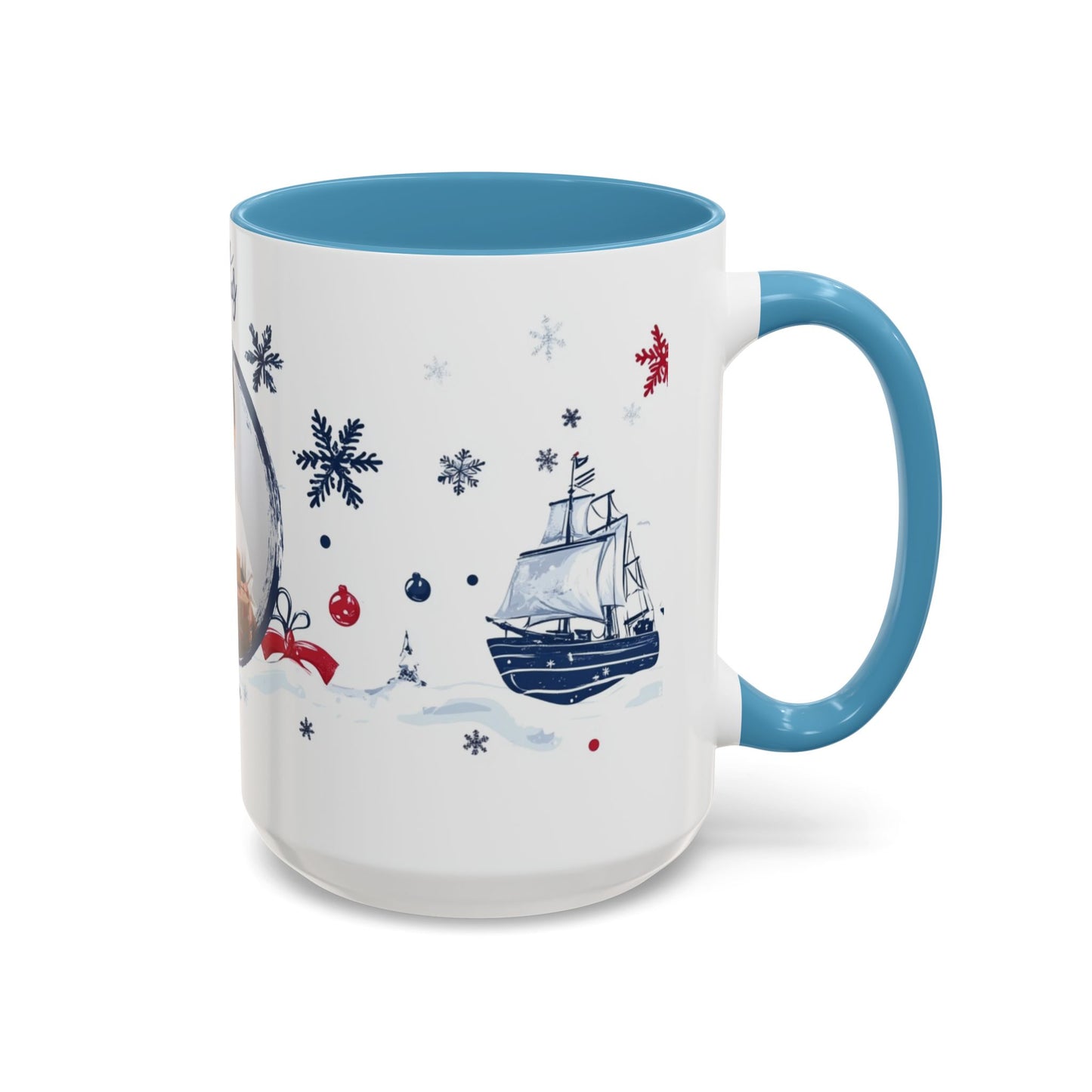 Allan, Merry Christmas, For Boys, Customizable - Accent Coffee Mug (11, 15oz) - 10145