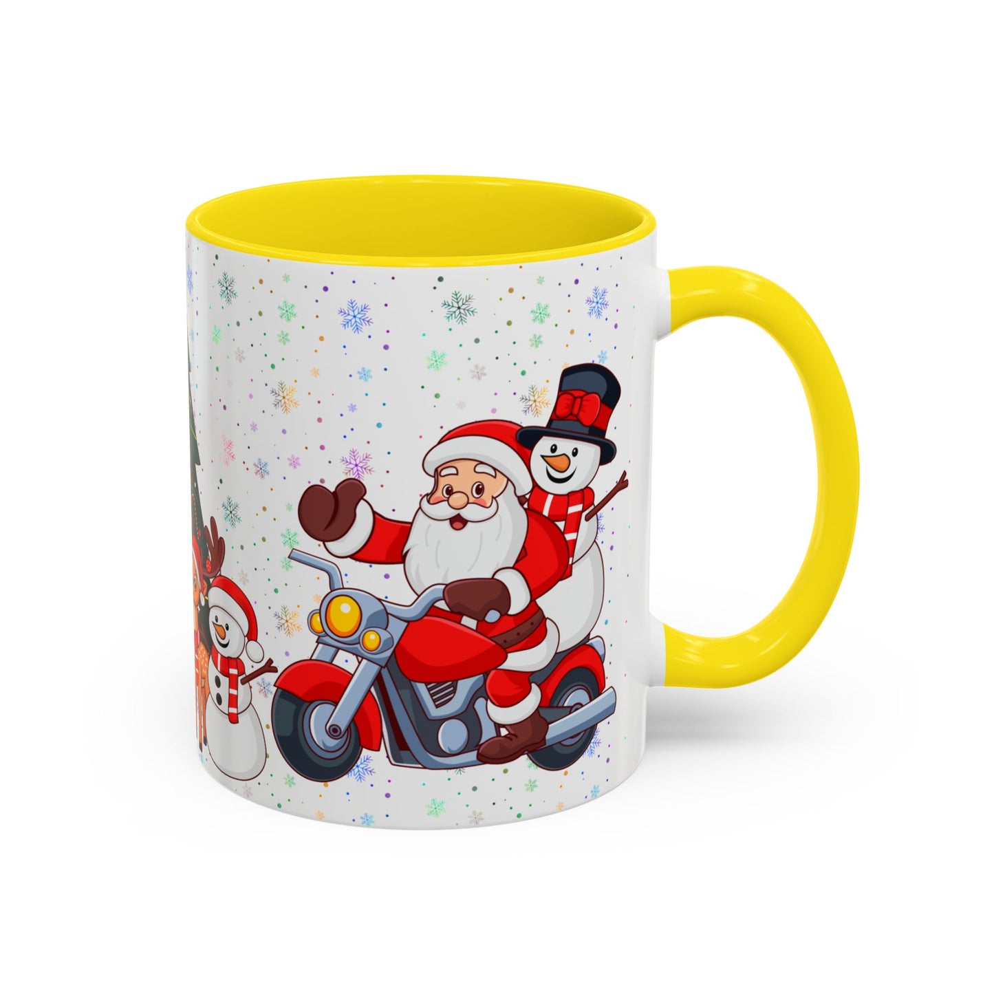 Christmas Party, Santa, Snowman & Reindeer - Accent Coffee Mug (11, 15oz) - 10427