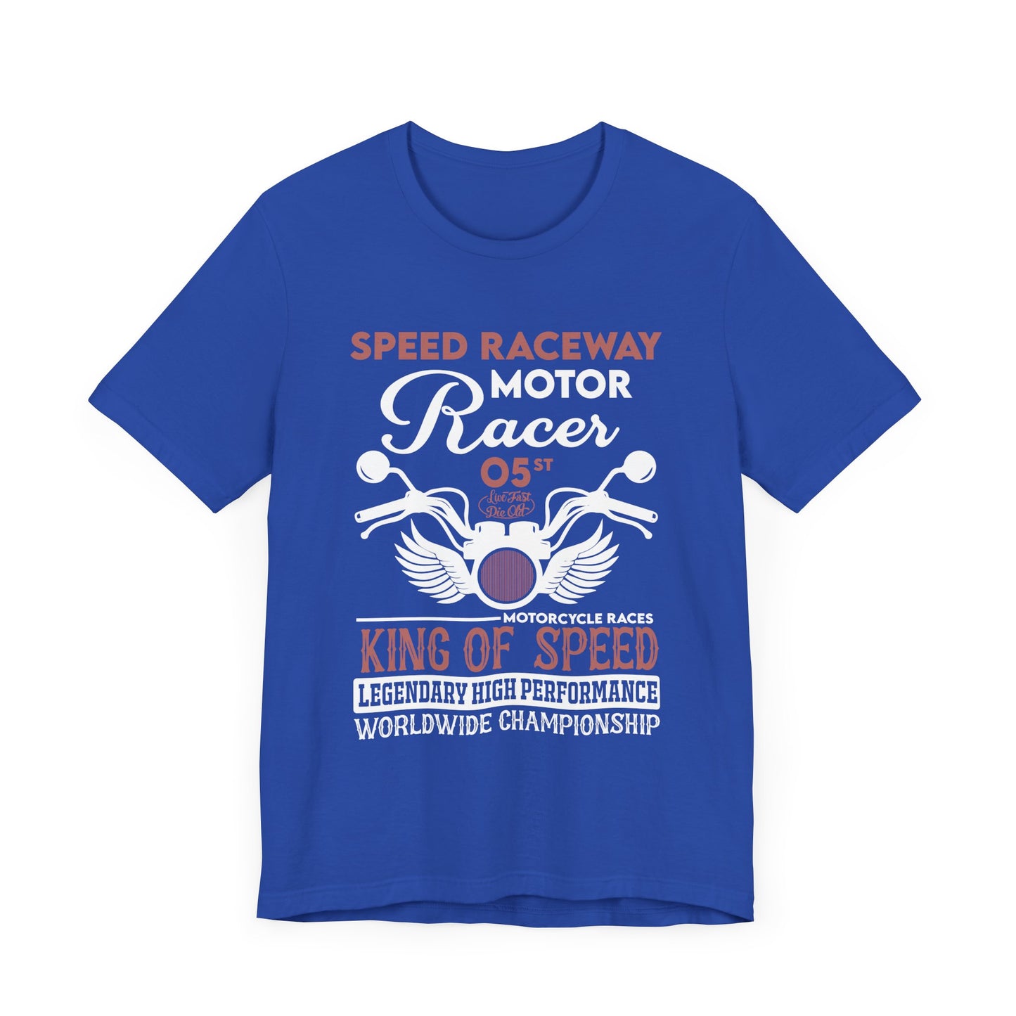 Speed Raceway, Motorcycle Races King of Speed - Unisex Jersey Short Sleeve Tee - 13105