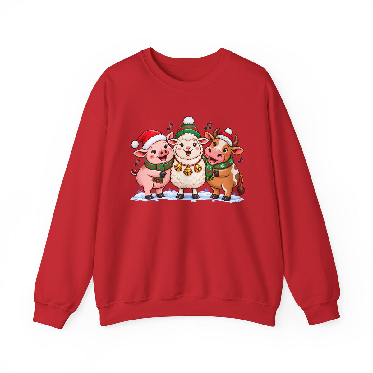 Christmas Farm Animal Friends Sweatshirt, Cute Holiday Crewneck - 14560