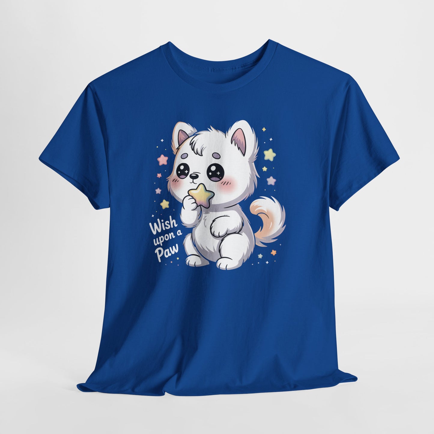 Cute Kitten T-Shirt – “Wish Upon a Paw” Kawaii Cat Tee Gift - 14851