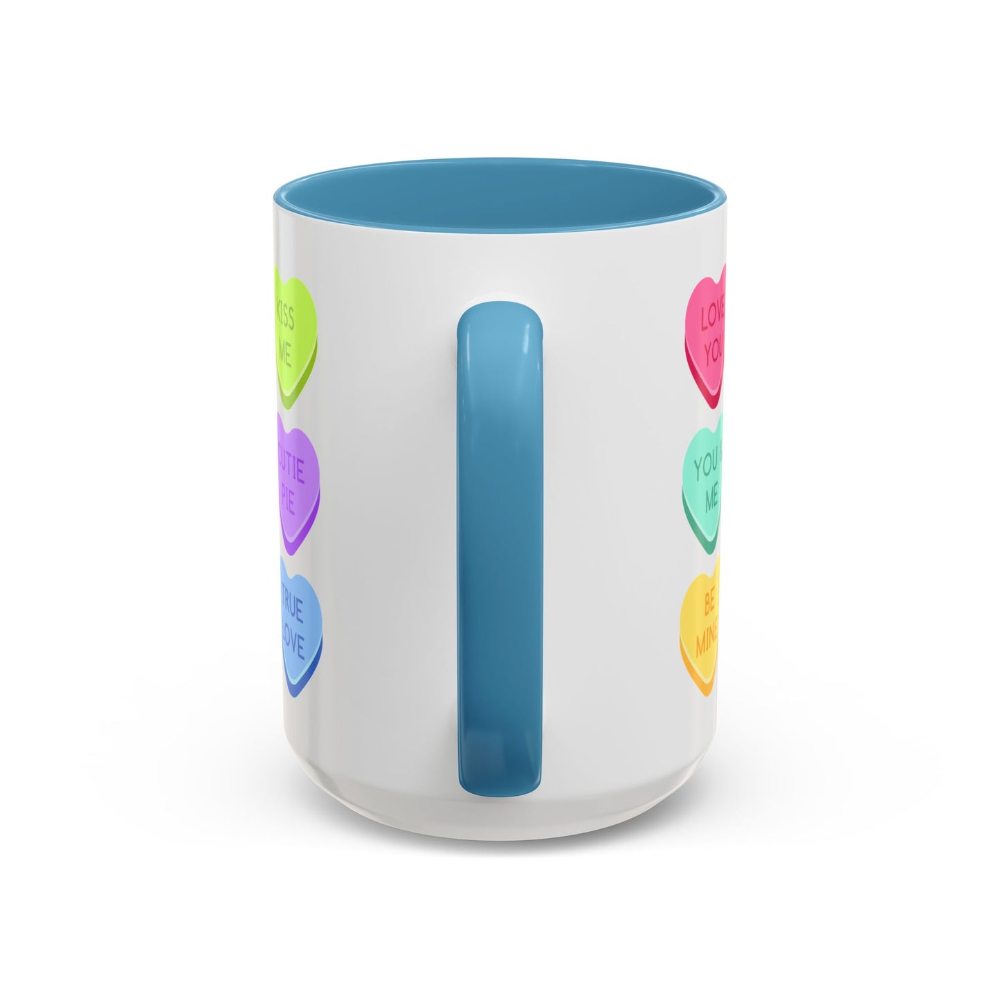 Love You, Kiss Me - Accent Coffee Mug (11, 15oz) - 11541