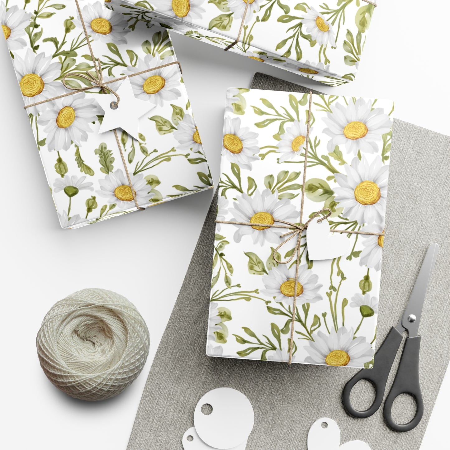 White Flowers - Gift Wrap Papers - 10252