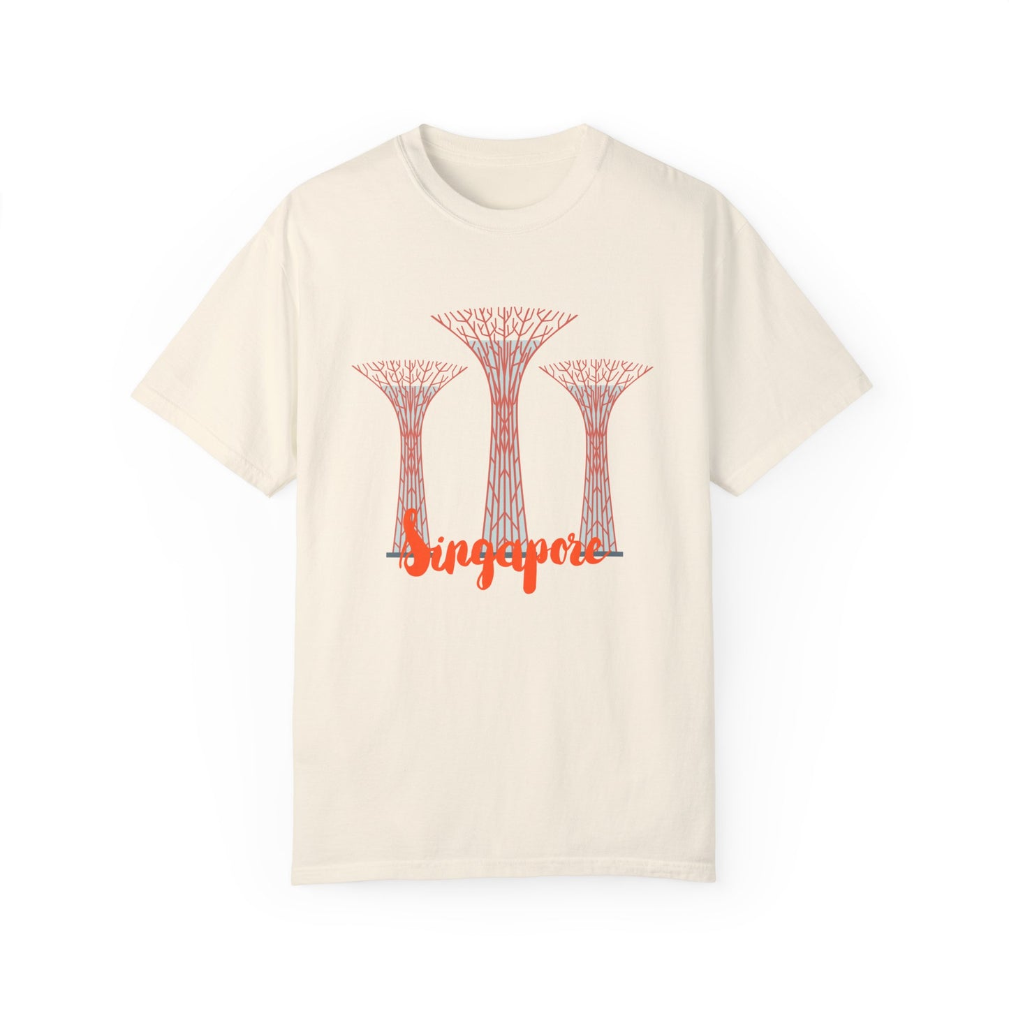 SingaporeT-Shirt - Casual Unisex Garment-Dyed Tee - 12085
