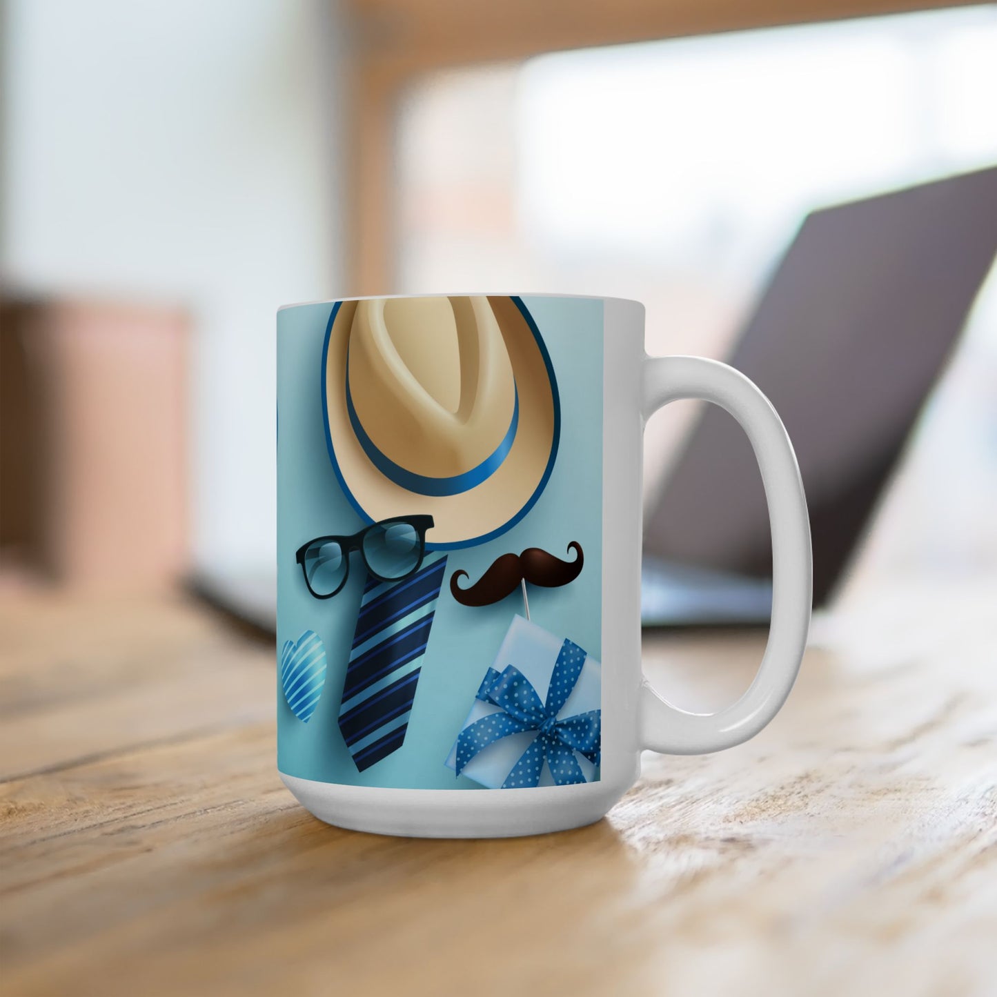 Happy Father's Day Ceramic Mug – Unique Gift for Dads, Coffee Lover's Mug, Fun Drinkware, Personalized Father's Day Present - 14020