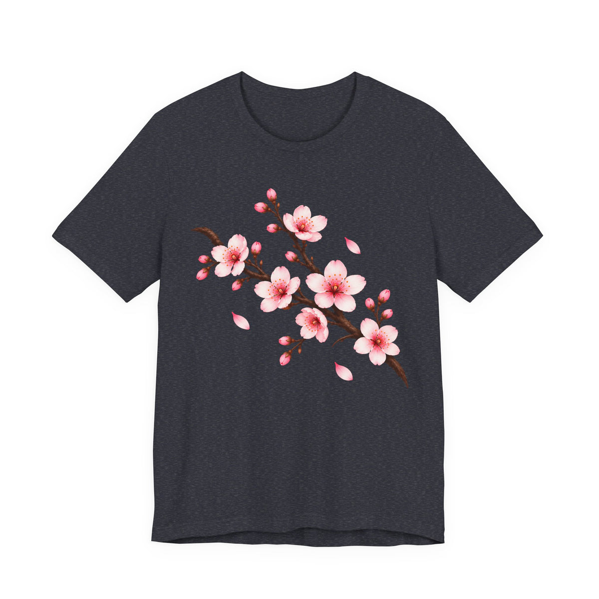 Cherry Blossom T-Shirt, Pink Sakura Branch Floral Tee - 14994