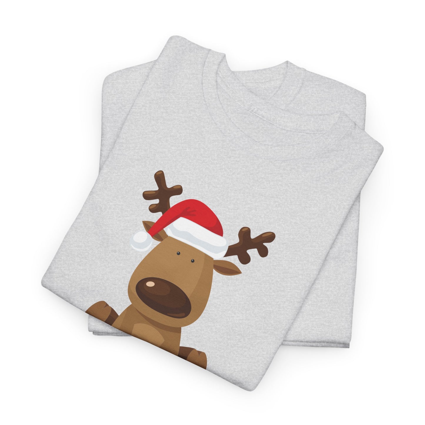 Reindeer: Merry Christmas - Unisex Heavy Cotton Tee