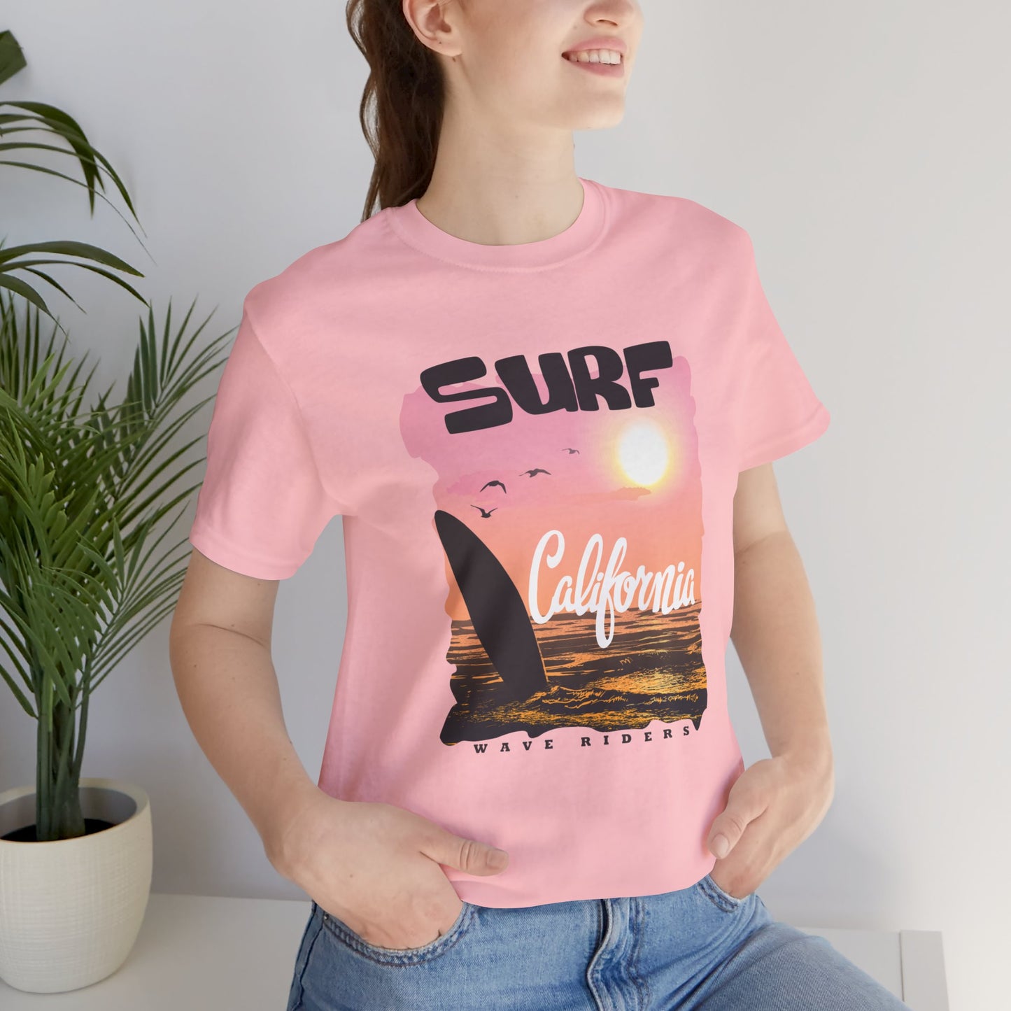 Surf California, Wave Riders - Unisex Jersey Short Sleeve Tee