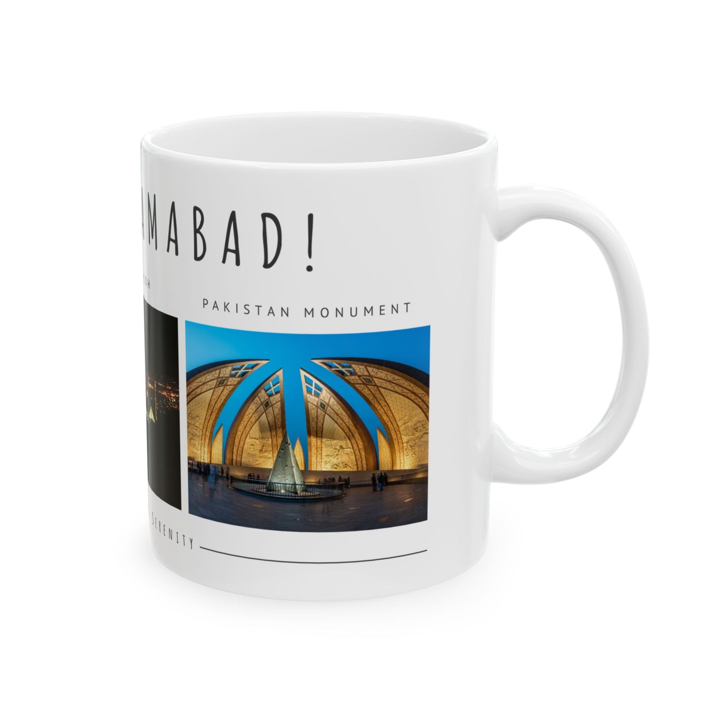 Hello Islamabad Ceramic Mug - 11oz & 15oz Coffee Cup with Scenic City Views - 12212