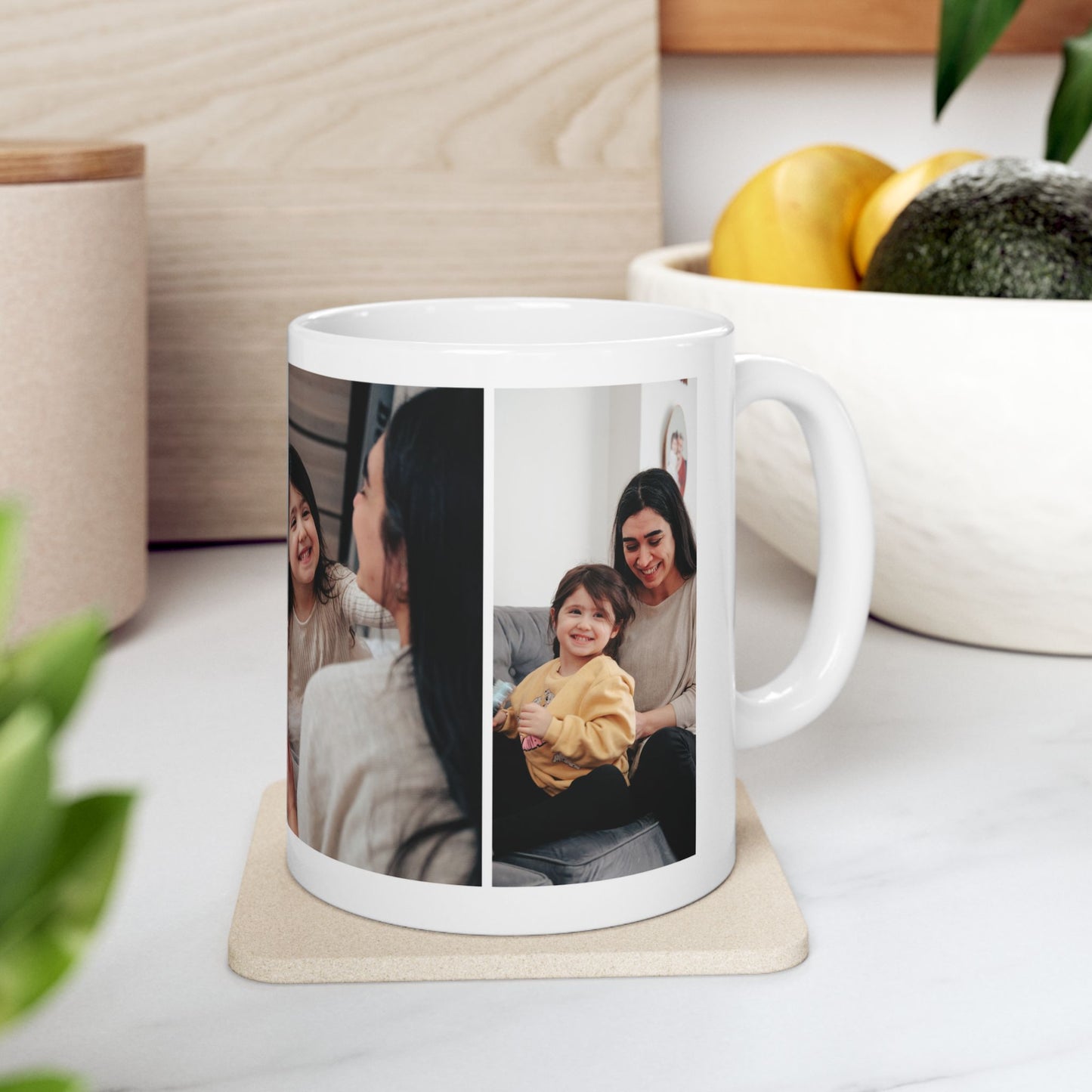 Mom, You're The Best, Mom & Daughter's Photos, Customizable - Ceramic Mug, (11oz, 15oz) - 11029