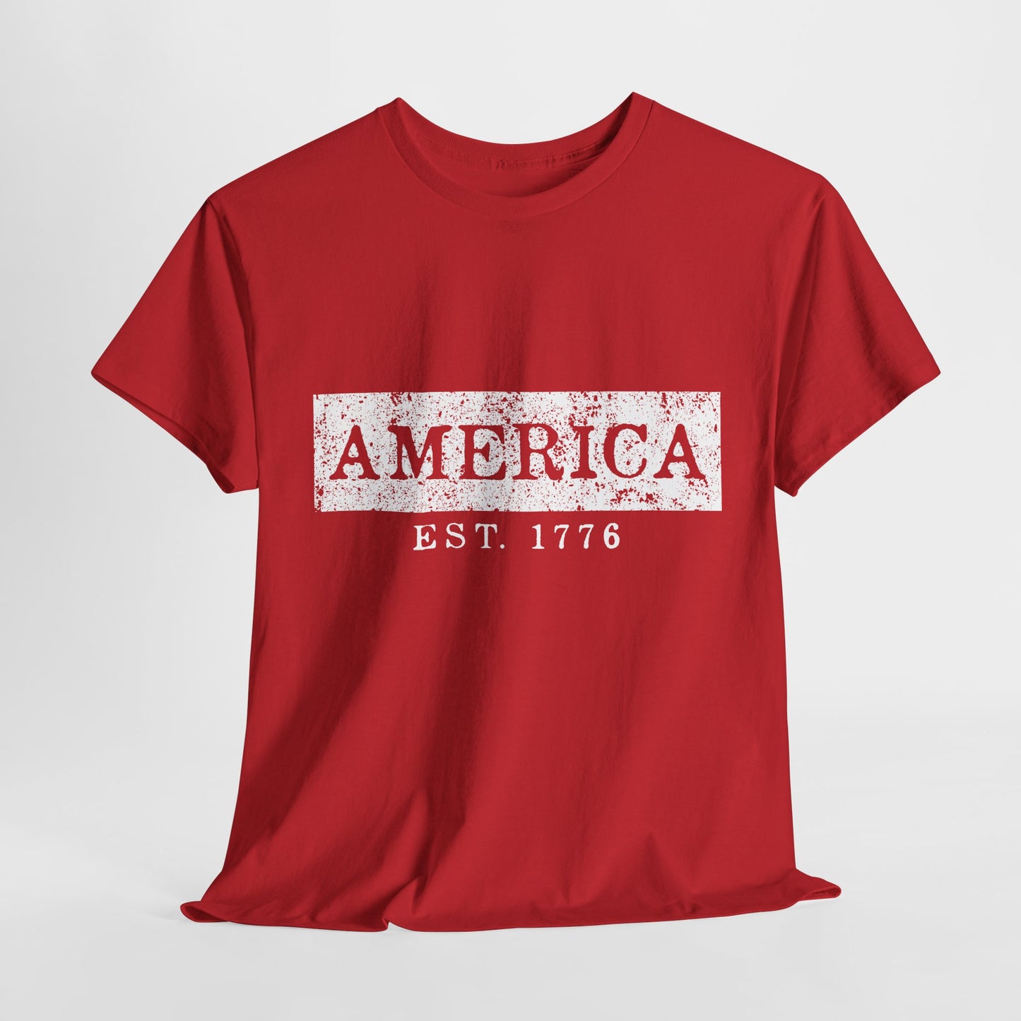 Patriotic Unisex Tee - America EST 1776, Vintage Style Shirt, Independence Day Gift, Casual Wear, Gifts for Him/Her - 13736