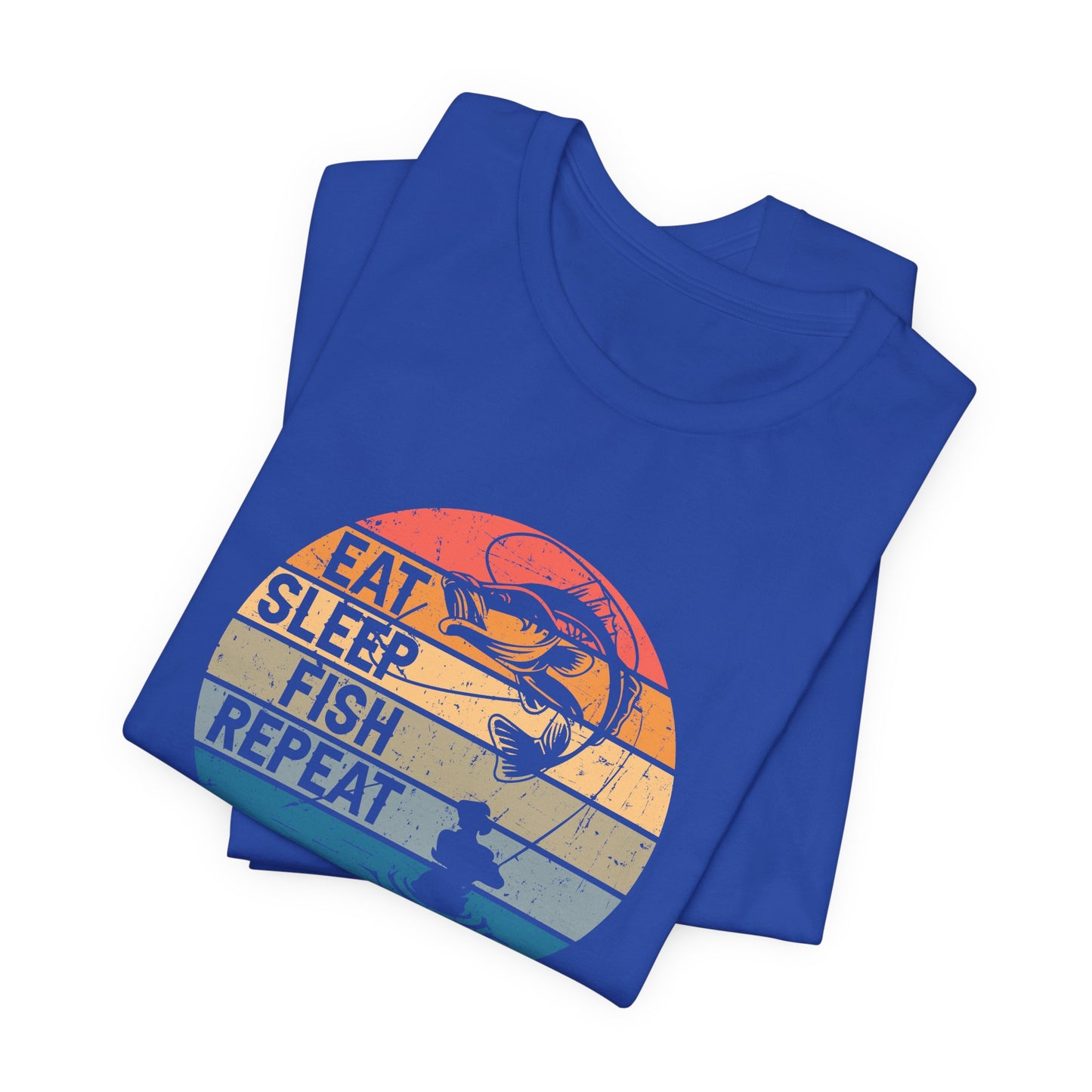 Fishing: Eat, Sleep, Fish, Repeat - Unisex Jersey Short Sleeve Tee