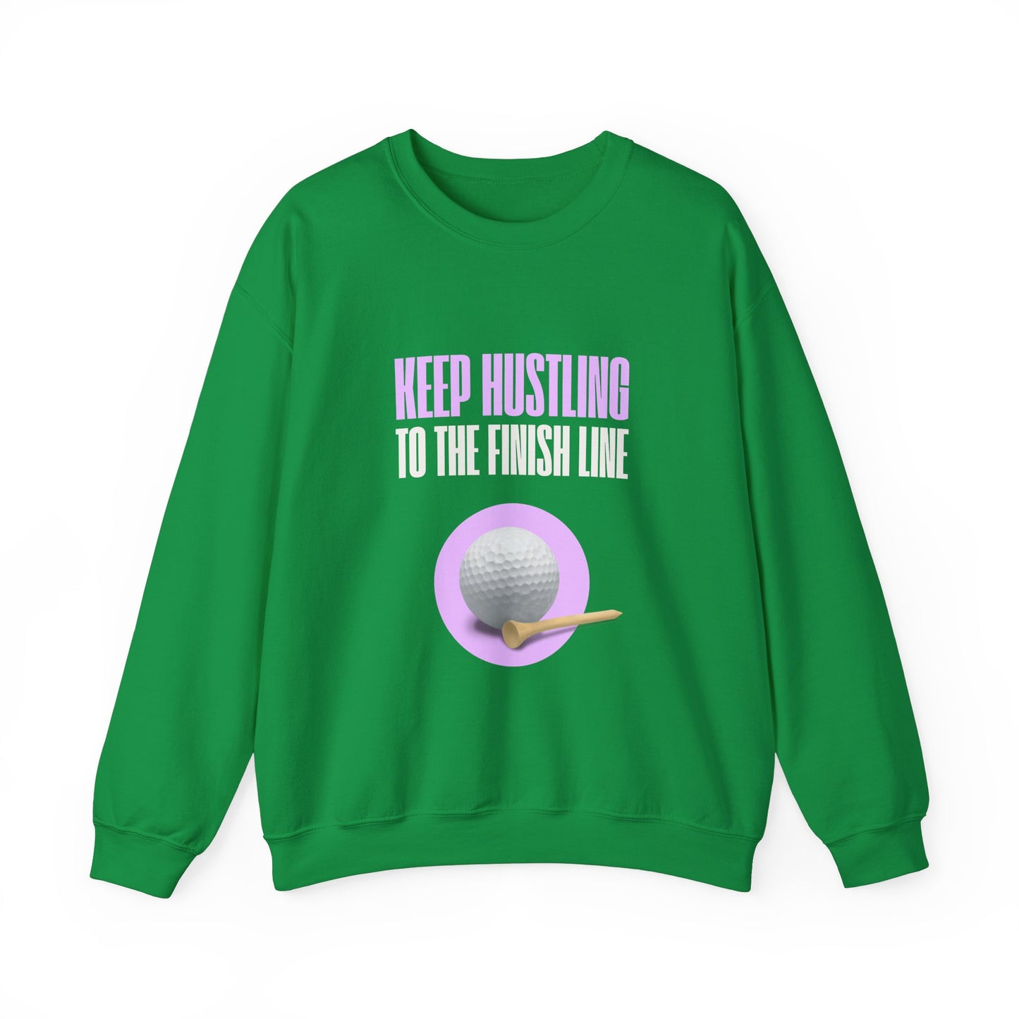 Golf, Keep Hustling to The Finish Line - Unisex Heavy Blend™ Crewneck Sweatshirt - 10580